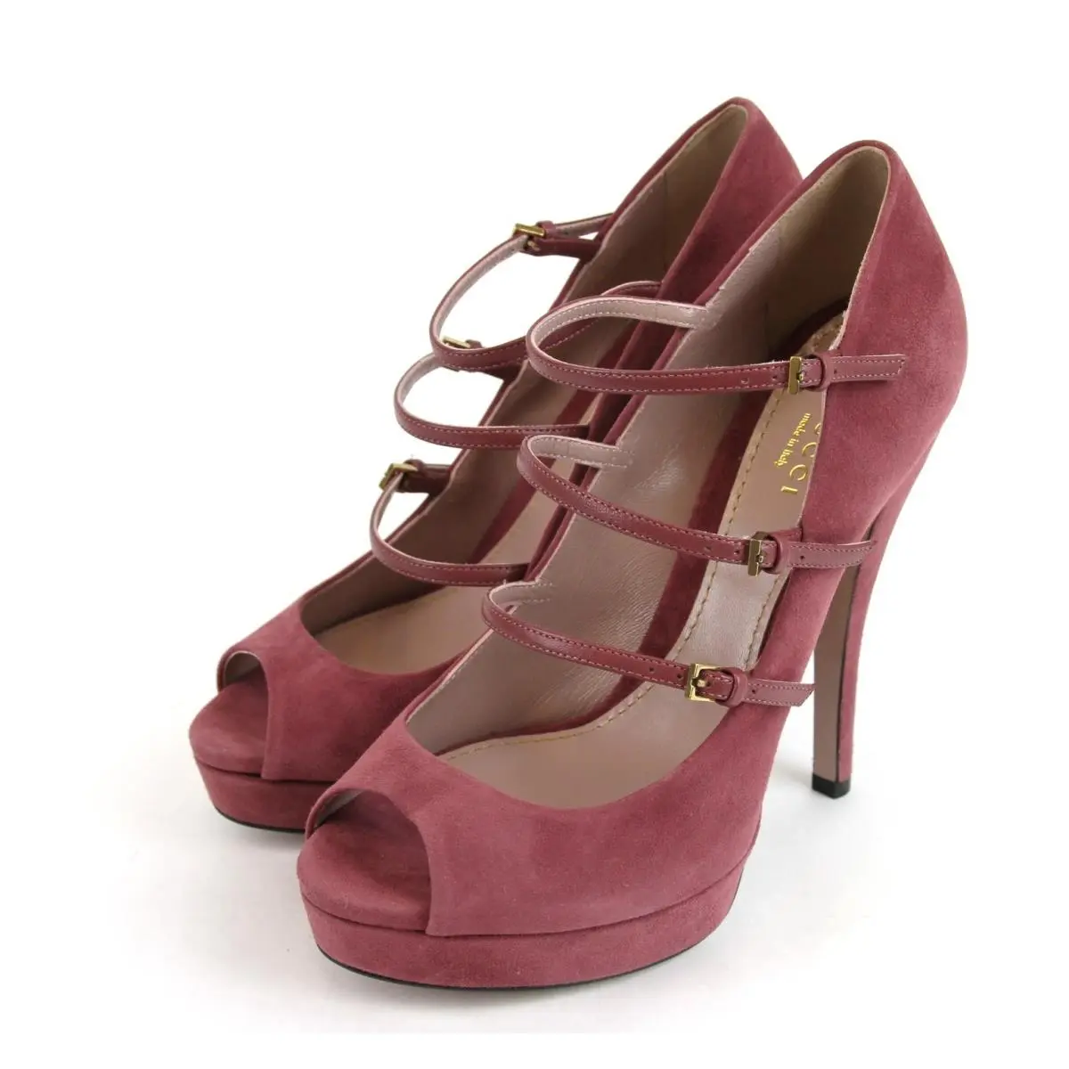 Suede High Heel Platform Pump 309983 6414 by Gucci