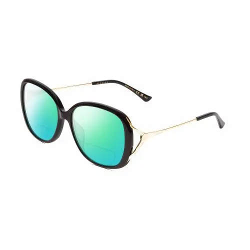 GG0649SK Womens Polarized Bifocal Sunglasses in Black/gold 58mm 41 Options Green Mirror by Gucci