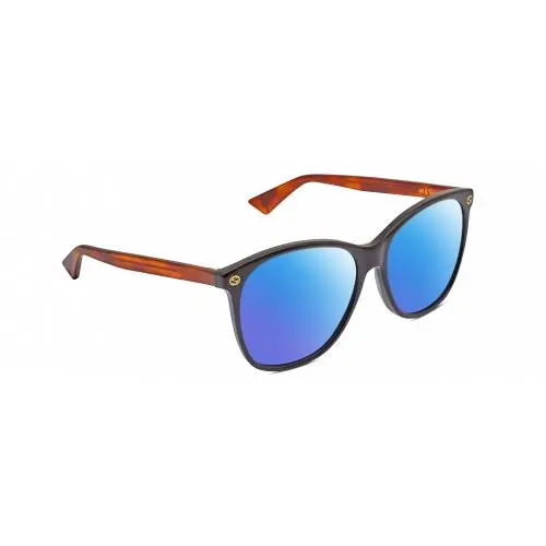 GG0024S Unisex Designer Polarized Sunglasses Black Brown Havana 58mm 4 Opt Blue Mirror Polar by Gucci