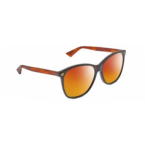 GG0024S Unisex Designer Polarized Sunglasses Black Brown Havana 58mm 4 Opt Red Mirror Polar by Gucci