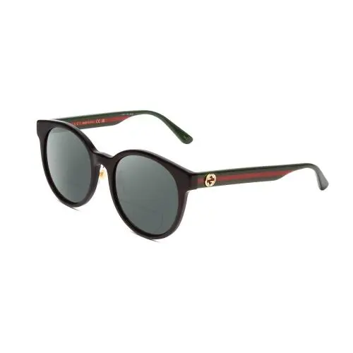GG0416SK Women Round Polarized Bi-focal Sunglasses in Black Red Green 55mm Grey by Gucci