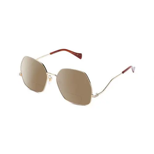 GG0972S-003 Women`s Polarized Bifocal Sunglasses Gold Tortoise 60mm 41 Opt Brown by Gucci