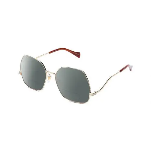 GG0972S-003 Women`s Polarized Bifocal Sunglasses Gold Tortoise 60mm 41 Opt Grey by Gucci