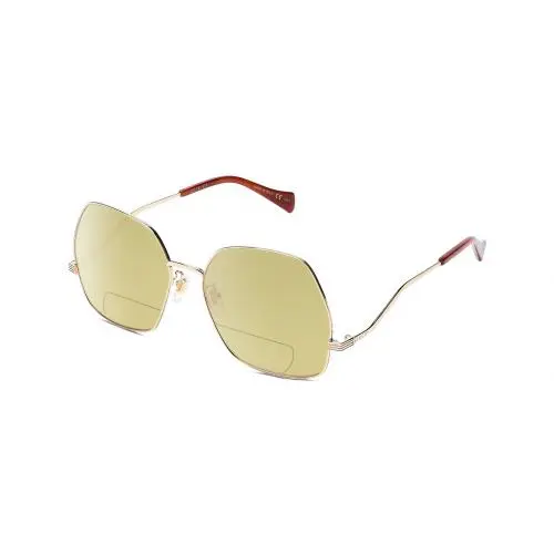 GG0972S-003 Women`s Polarized Bifocal Sunglasses Gold Tortoise 60mm 41 Opt Yellow by Gucci