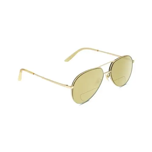 GG0356S Unisex Pilot Polarize Bifocal Sunglasses Gold Yellow 59mm 41 Opt Yellow by Gucci
