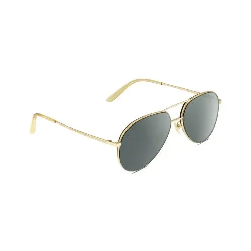 GG0356S Unisex Pilot Polarized Sunglasses Gold Yellow Crystal 59mm 4 Opt Smoke Grey Polar by Gucci