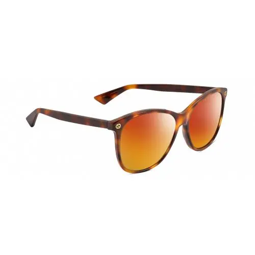 GG0024S Unisex Polarized Sunglasses in Brown Tortoise Havana 58mm 4 Option Red Mirror Polar by Gucci