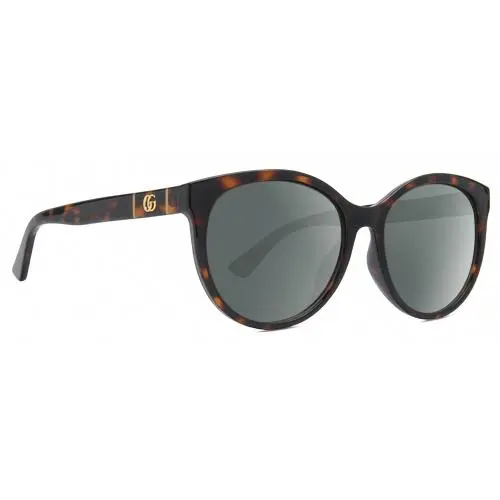 GG0636SK Womens Round Polarized Sunglasses Tortoise Havana Gold 56mm 4 Opt Smoke Grey Polar by Gucci