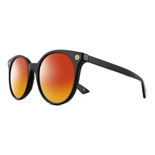 GG0091S Women Round Designer Polarized Sunglasses Black Gold 52mm 4 Option Red Mirror Polar by Gucci
