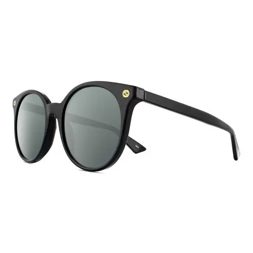 GG0091S Women Round Designer Polarized Sunglasses Black Gold 52mm 4 Option Smoke Grey Polar by Gucci