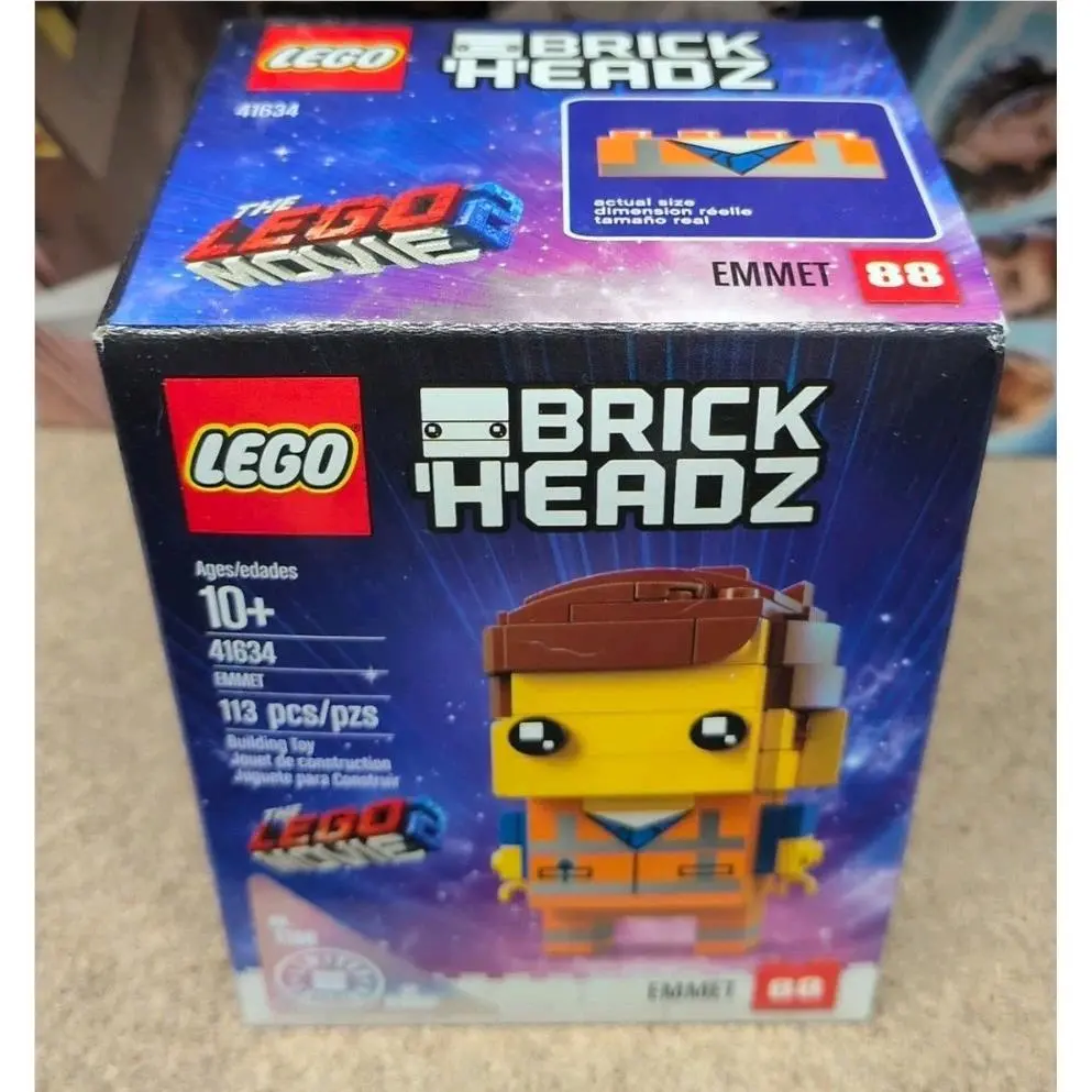 Lego Movie 2 Brickheadz: Emmet 41634 Exclusive 1198/5000 Retired