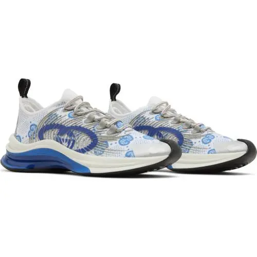 Gucci Run Limited Edition Sneaker White Blue US Size 13 680900 USN10