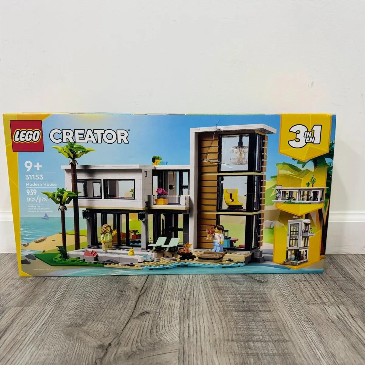 Lego Creator 3in1 Modern House 31153 Custom Modular Building Set Box Wear - 