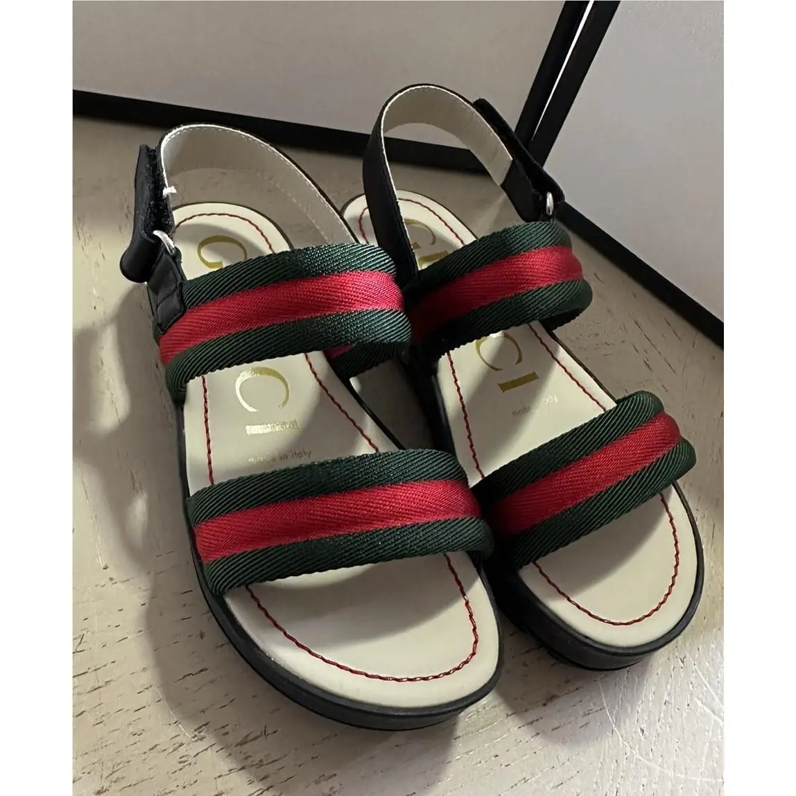 Gucci Kids Sandal Shoes Green/red Size 31 Gucci 501060