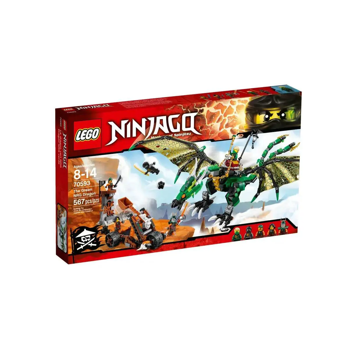 Lego The Green Nrg Dragon 70593 Ninjago Minifigure Building Set