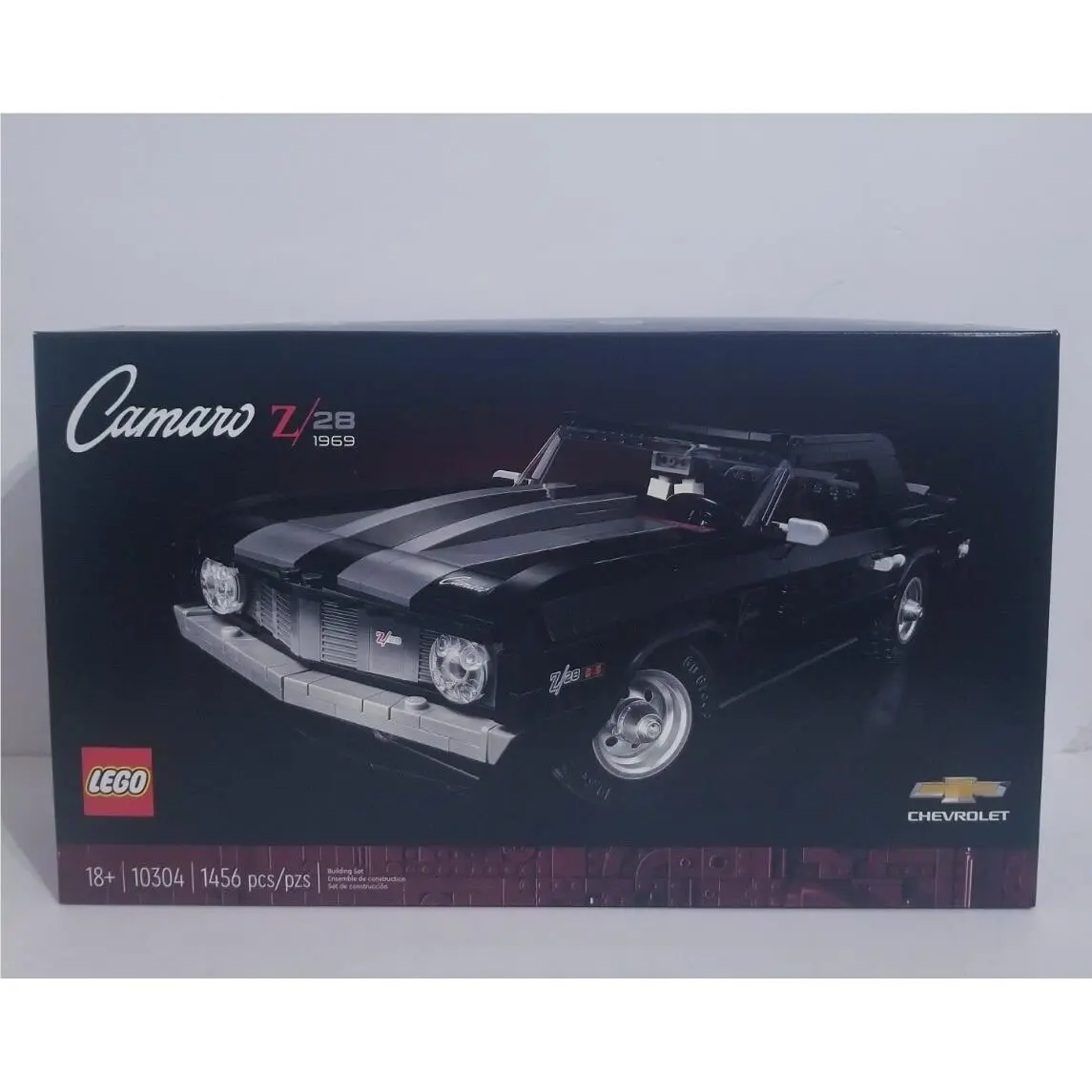 Lego 10304 Chevrolet Camaro Z28 1969 Black Car 1456 Pieces