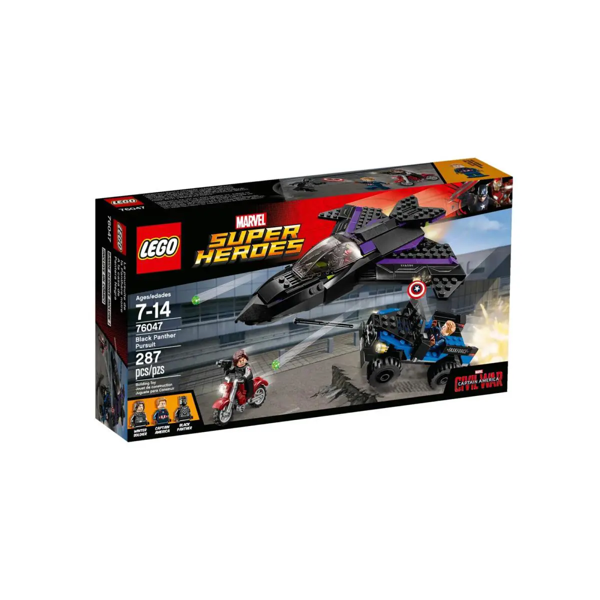 Lego Black Panther Pursuit 76047 Super Heroes Minifigure Building Set