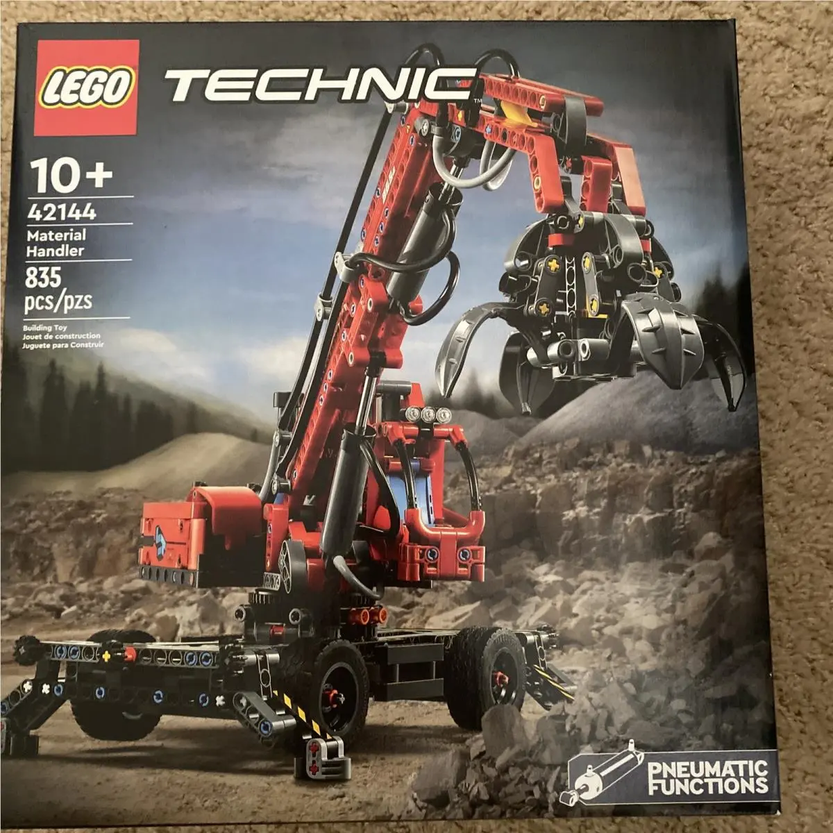 Lego Technic Material Handler 42144 Mechanical Model Crane Toy with