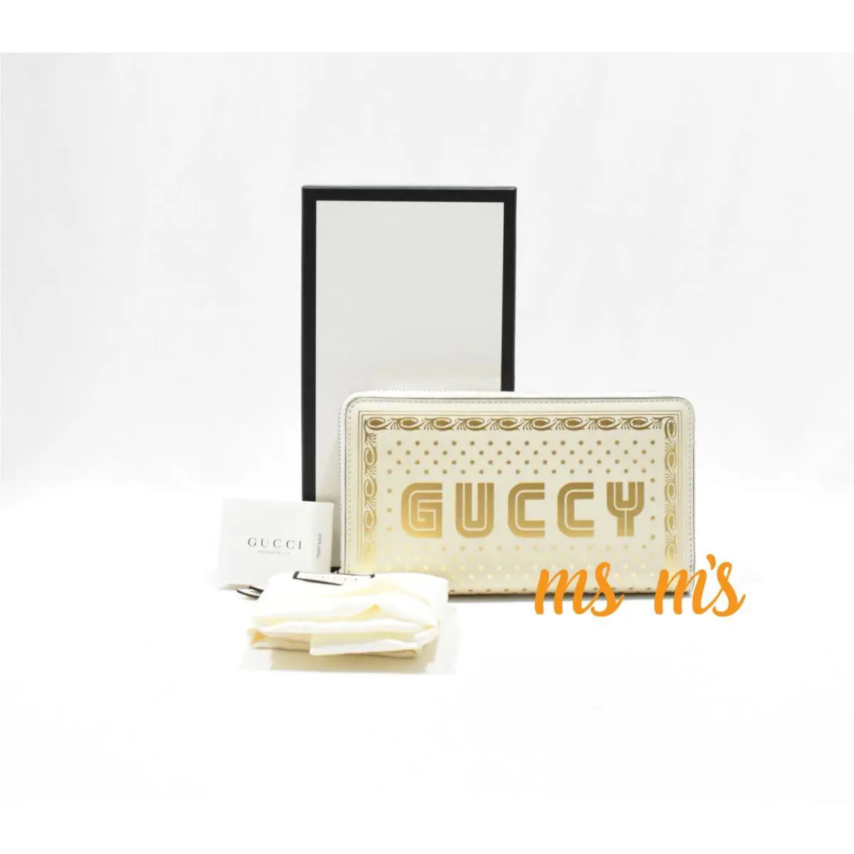 Gucci Sega Script Stars Moon Corn Large Zip Around Wallet