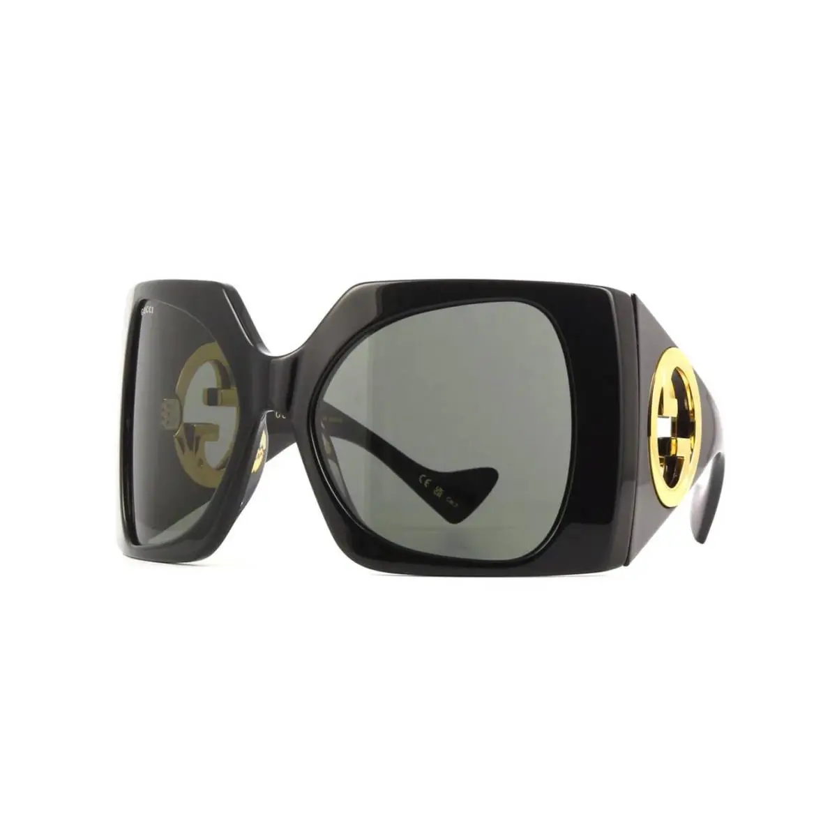 Gucci GG1255S Black Gold/grey 001 Sunglasses