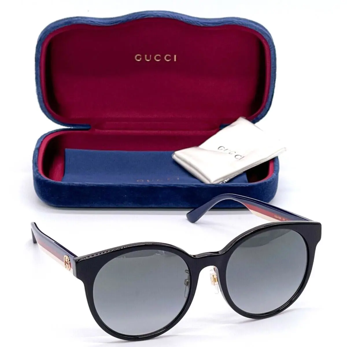 Gucci GG0416SK 001 Black/grey Gradient Lenses Sunglasses 55-20
