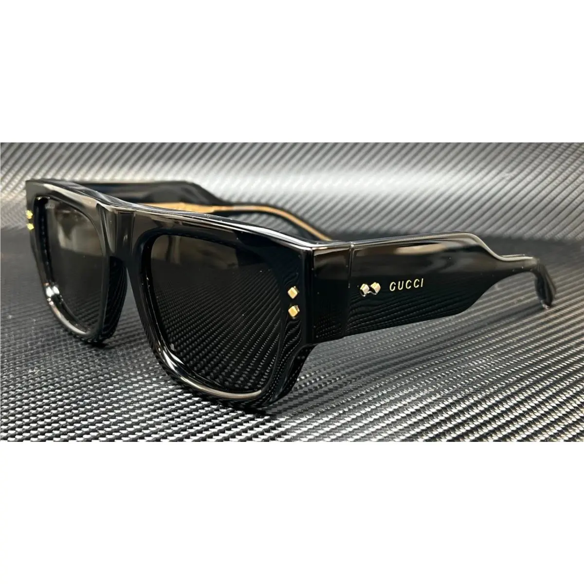Gucci GG1262S 001 Black Dark Grey Men`s Medium Sunglasses