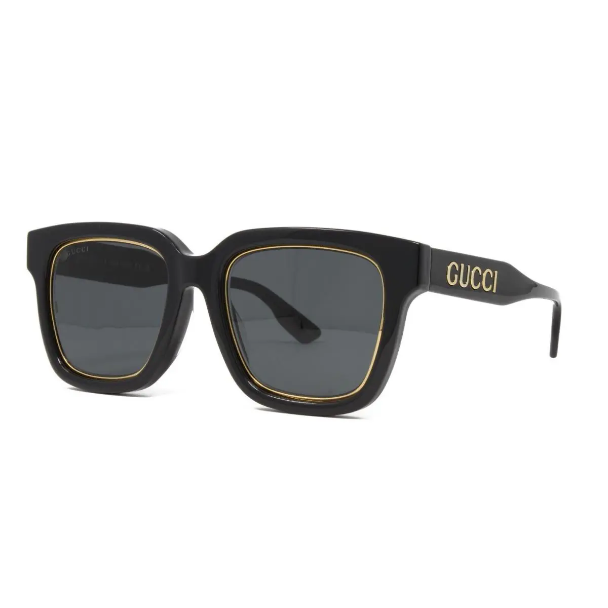 Gucci Sunglasses Women`s Square GG1136SA 001 Black 52mm Gray Lens