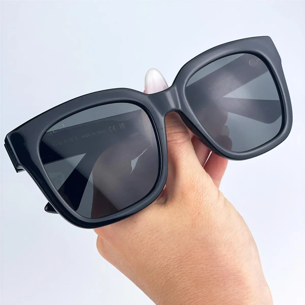 Gucci Women Sunglasses Black Grey Square GG1338S 001