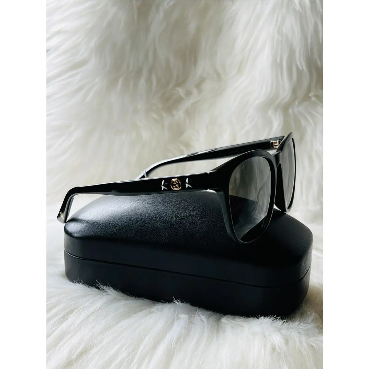 Gucci Black Unisex Sunglasses