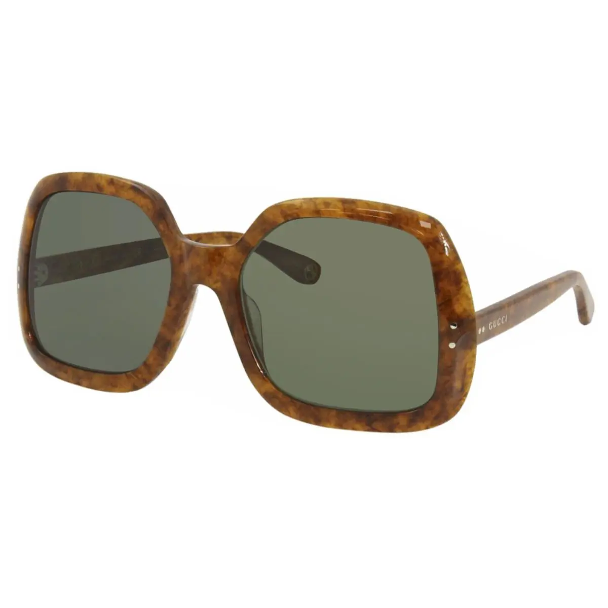 Gucci Sunglasses GG0625S 002 Havana Brown/green Lens 58mm