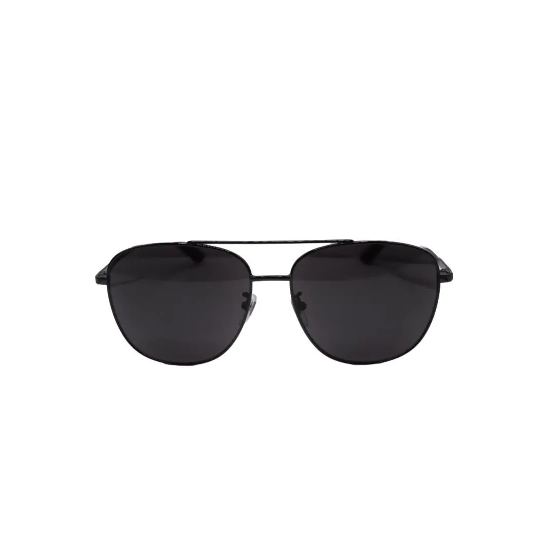 Gucci Luxury Aviator Sunglasses Metal Ruthenium Grey / Dark Grey Lens GG0410SK - Frame: Ruthenium Grey, Lens: Gray