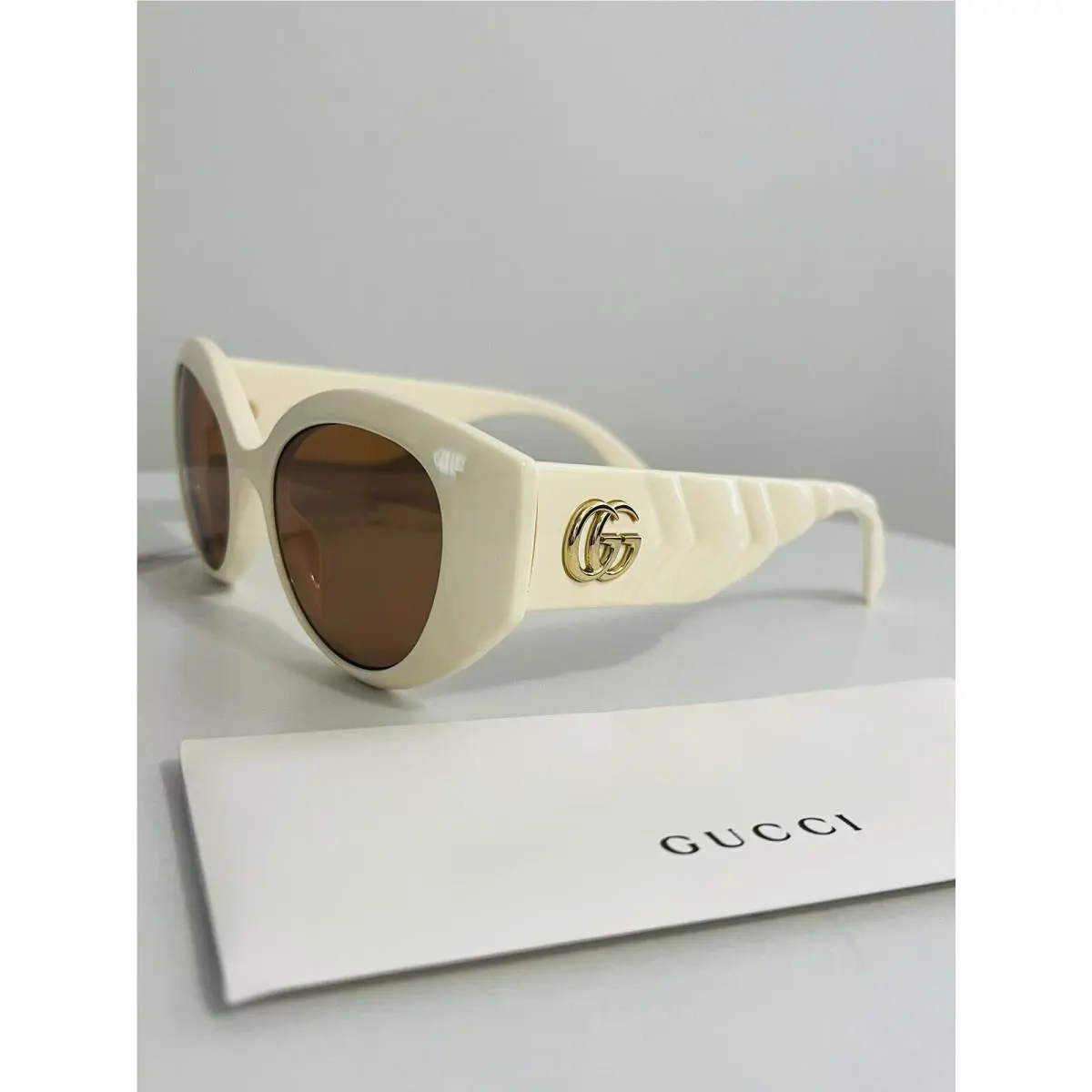 Gucci Quilted Ivory Sunglasses