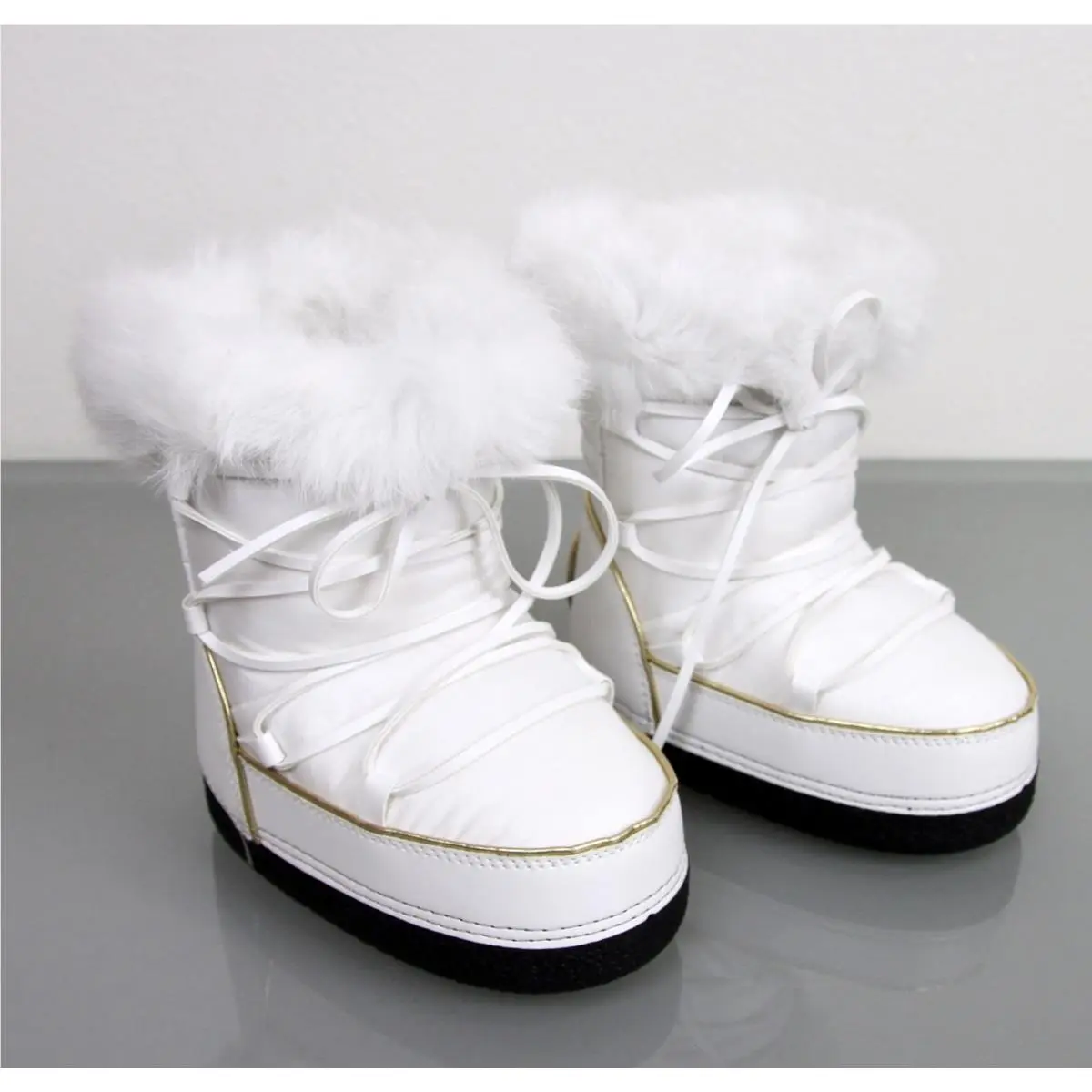 Gucci Toddler Fur Trim Boot W/interlocking G 24/US 8 298368