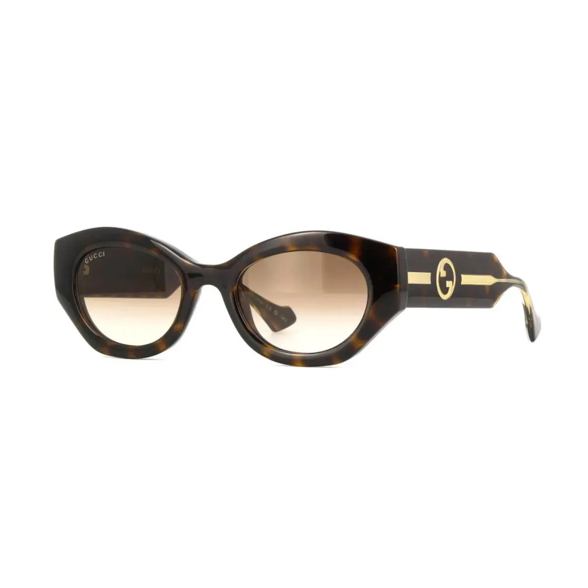 Gucci GG1553S Havana Gold/brown Shaded 002 Sunglasses - Frame: Havana Gold, Lens: Brown Shaded