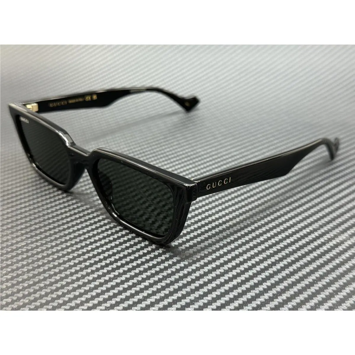 Gucci GG1539S 001 Black Dark Grey Men`s 55 mm Medium Sunglasses