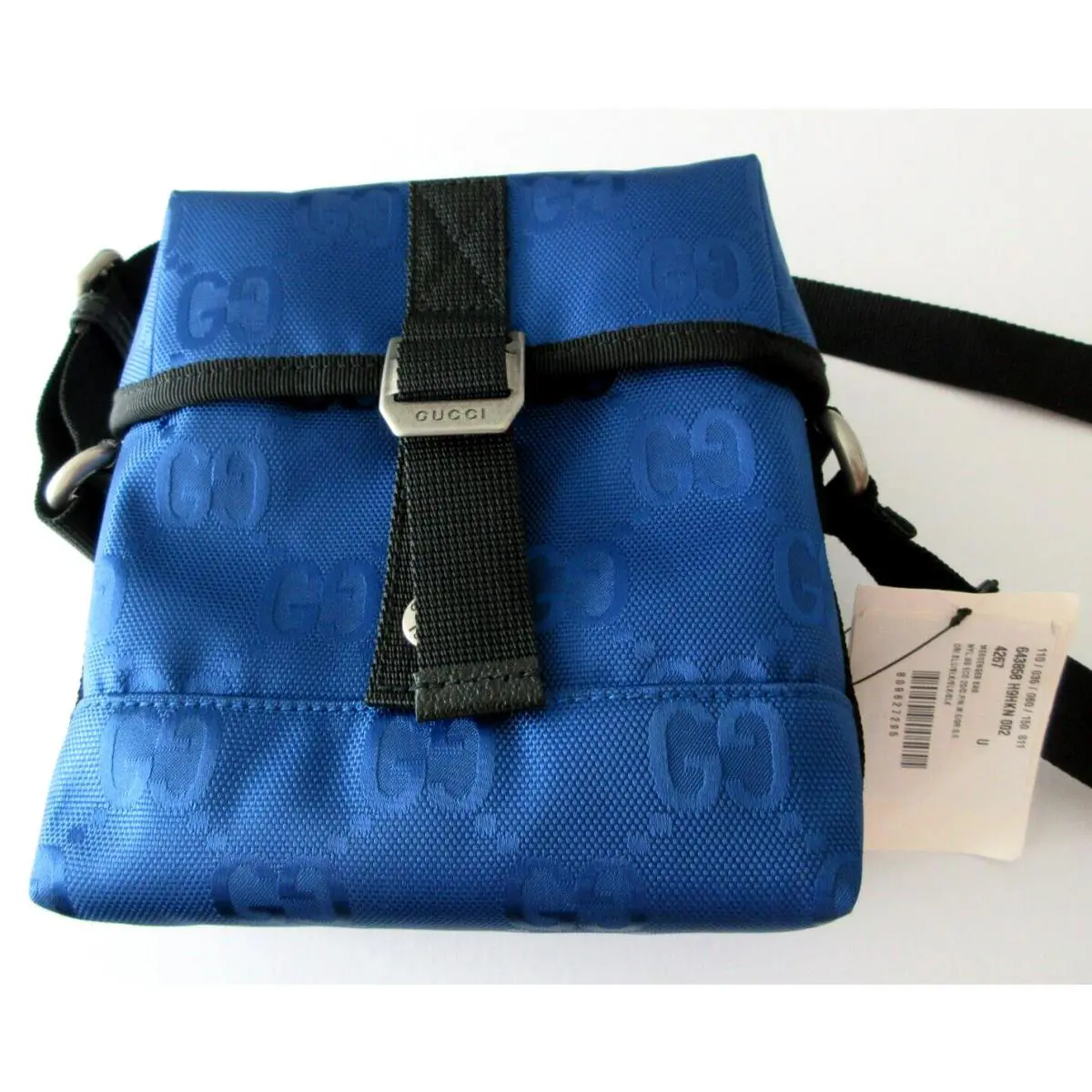 Gucci GG Off The Grid Blue Econyl Nylon Unisex Messenger Bag 643858