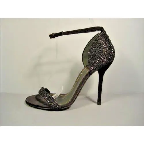 Noah Black Suede Ankle Strap Evening Sandals Heels Pumps Heels 35.5 by Gucci