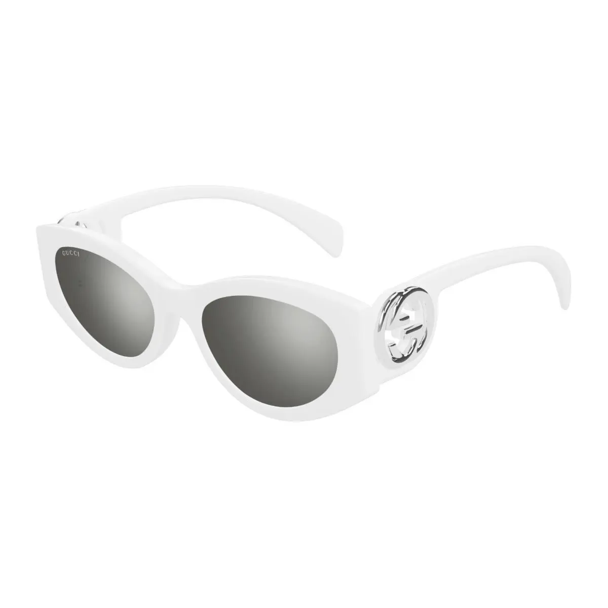 Gucci GG1691S White with Silver/grey Silver Mirrored 006 Sunglasses