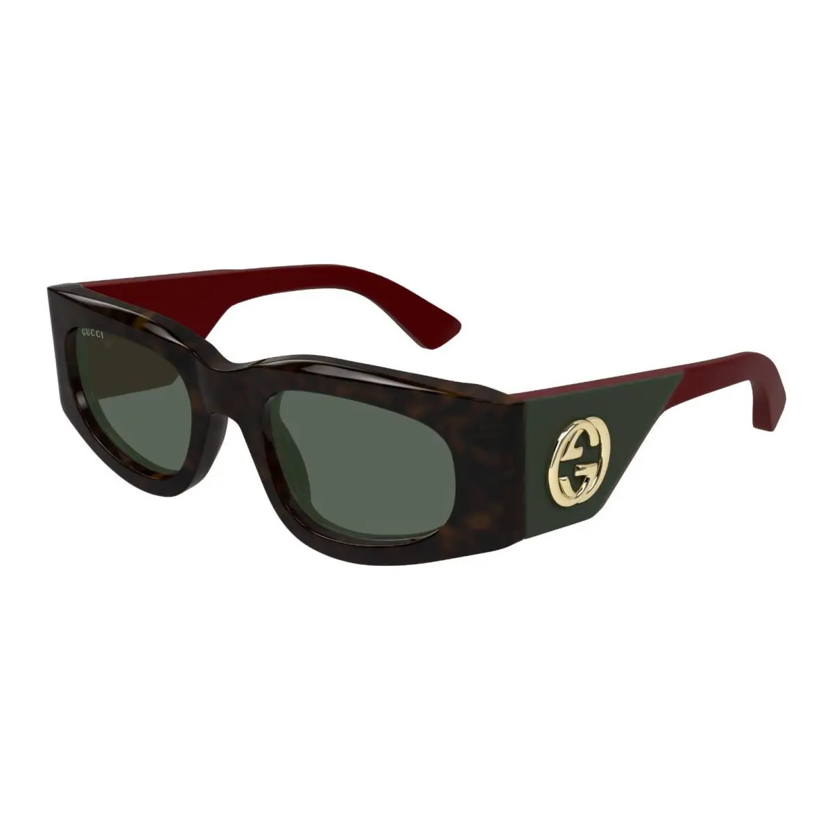 Gucci GG1664S Red Havana/green 002 Sunglasses