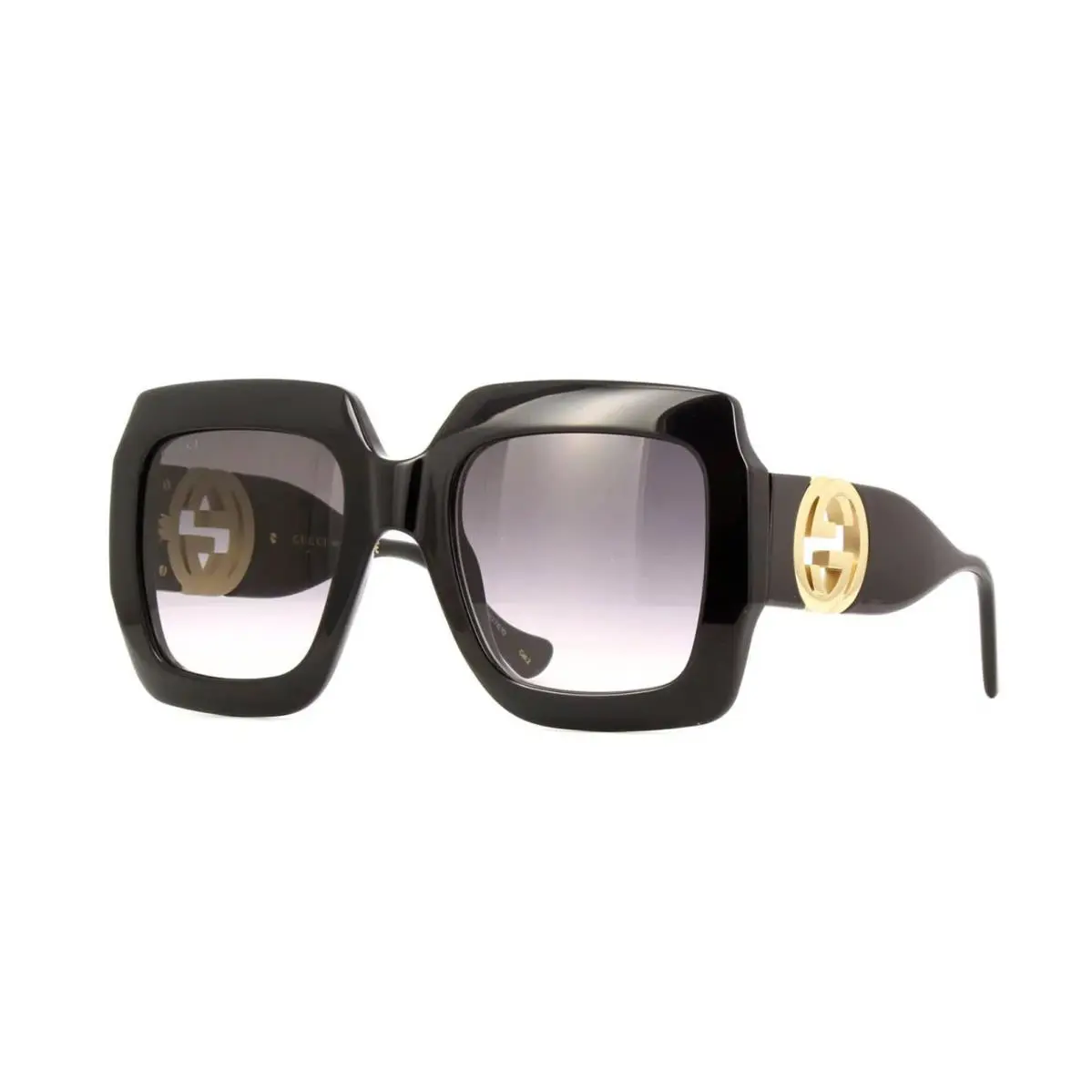 Gucci GG1022S Shiny Black/grey Shaded 006 Sunglasses