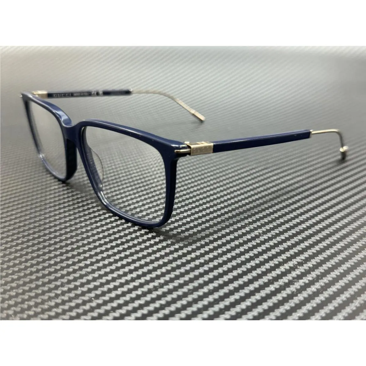 Gucci GG1273O 003 Blue Ruthenium Men`s Medium Eyeglasses
