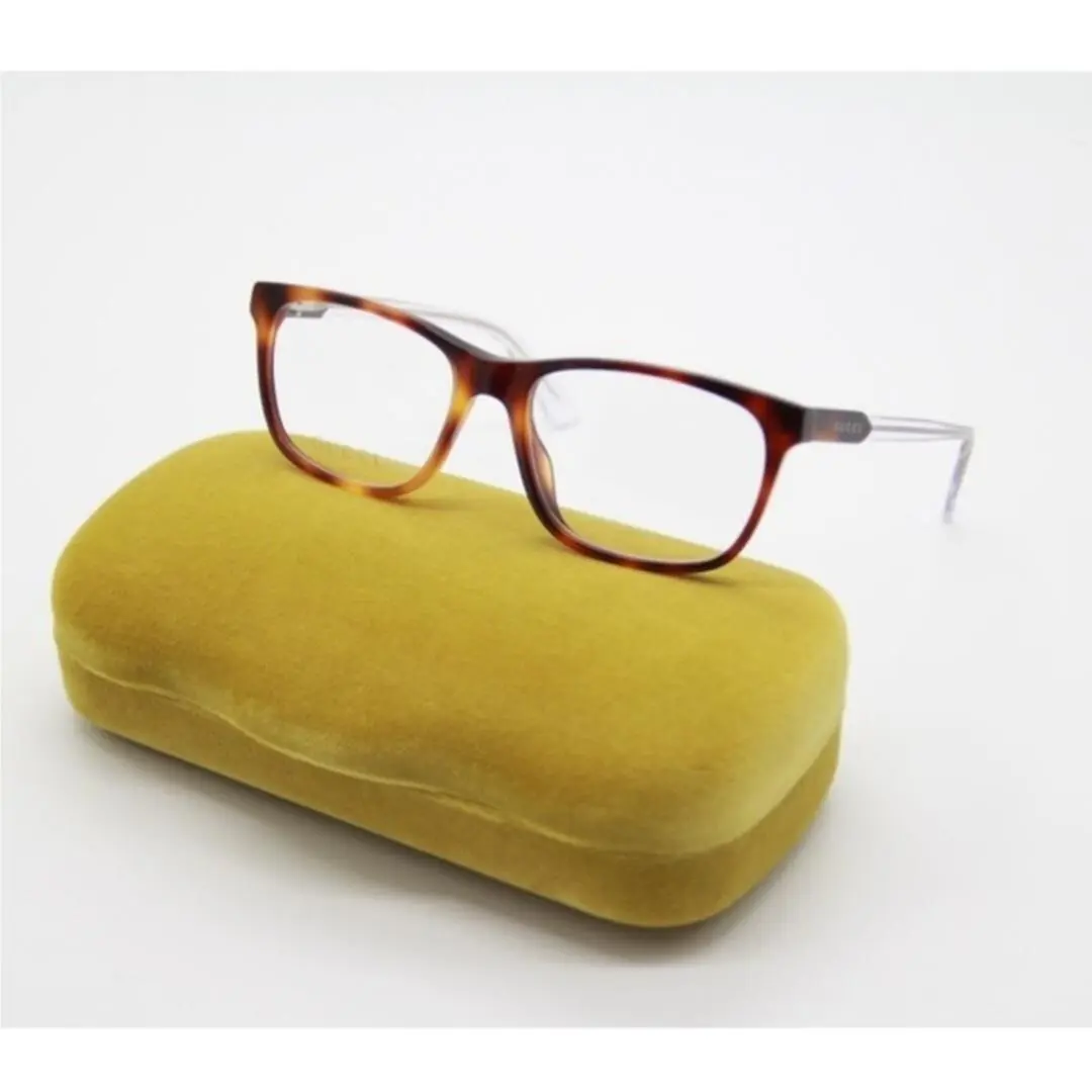 GG0490O 003 Unisex Eyeglasses Gucci GG04900 Havana Clear