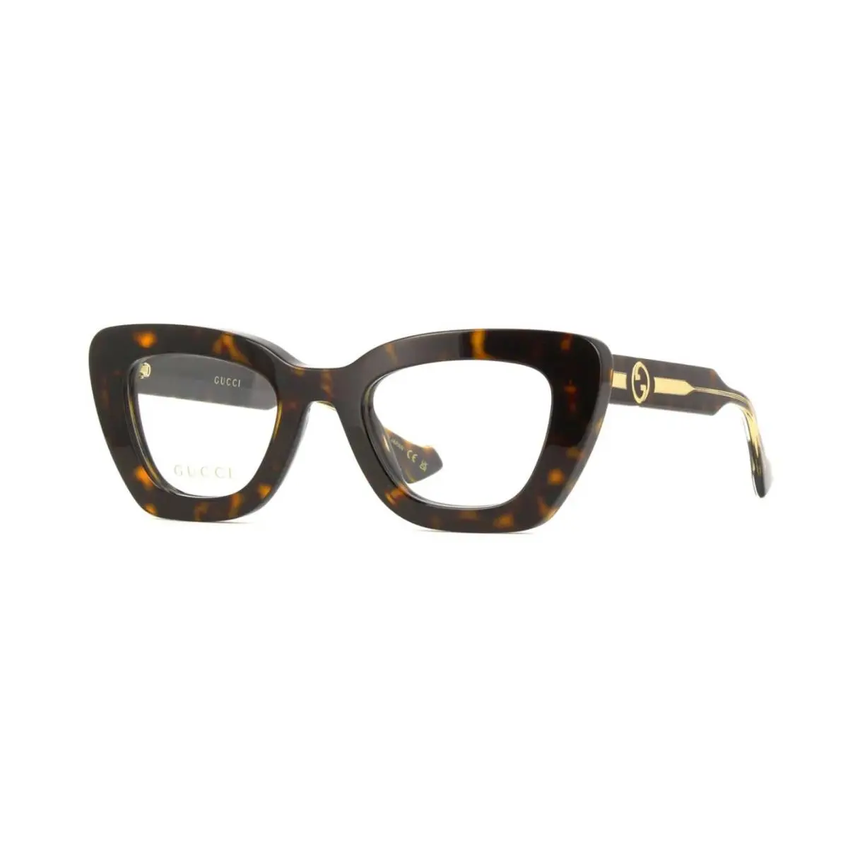 GG1555O Dark Havana 002 Eyeglasses by Gucci