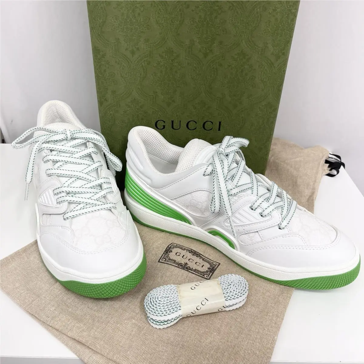 Women`s Gucci Sneakers Basket 2 Sleeper Bags Size 38