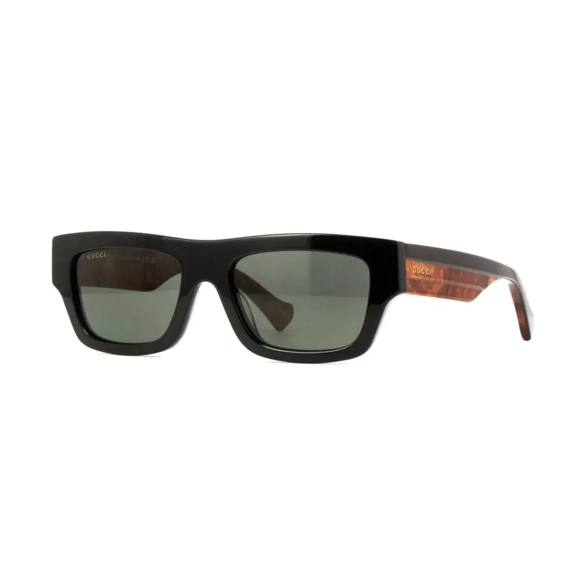 Gucci GG1301S Black with Marbled Havana/grey Smoke 001 Sunglasses