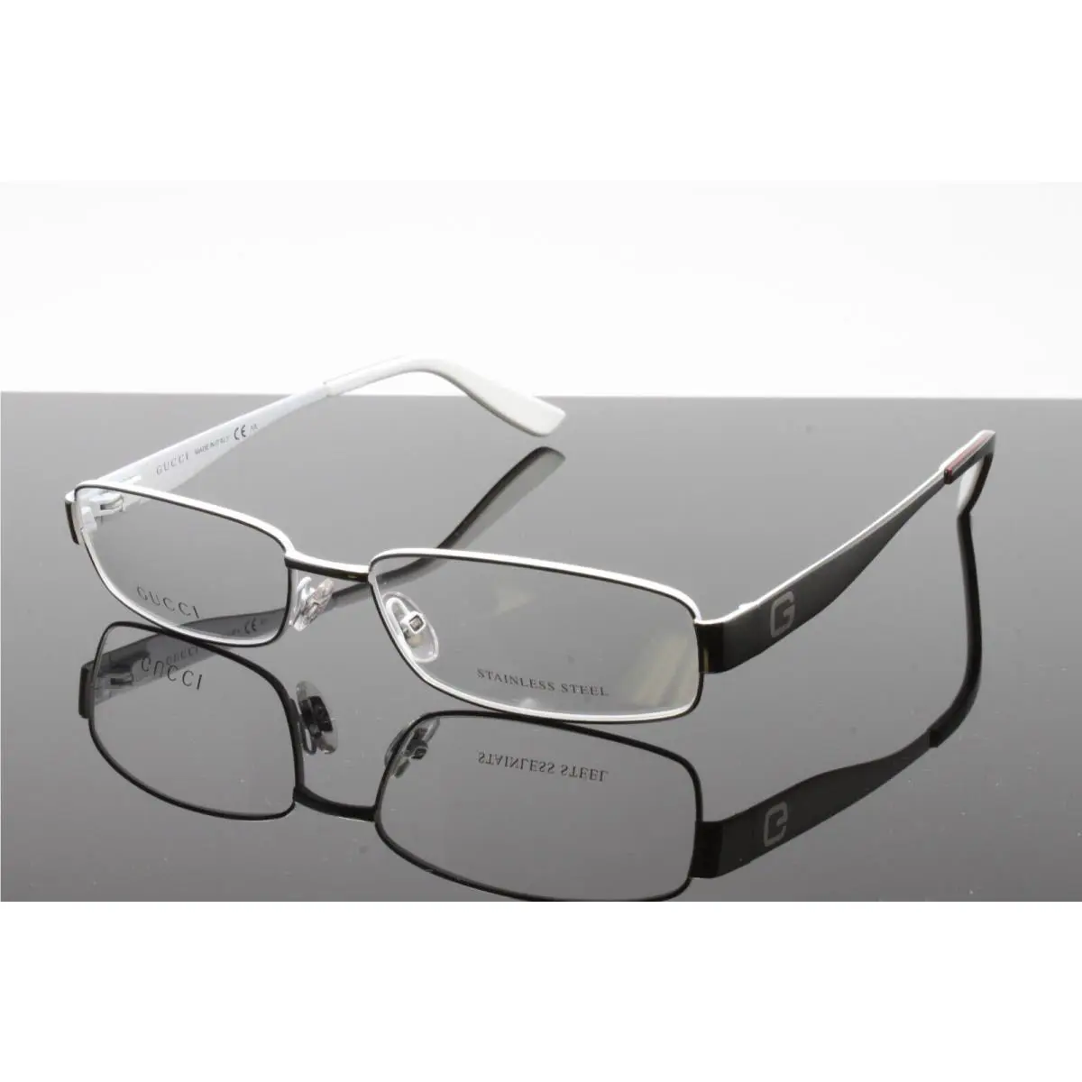 Gucci Unisex Optical Rectangle Frame GG1939 Met Dark Ruthenium White 52mm