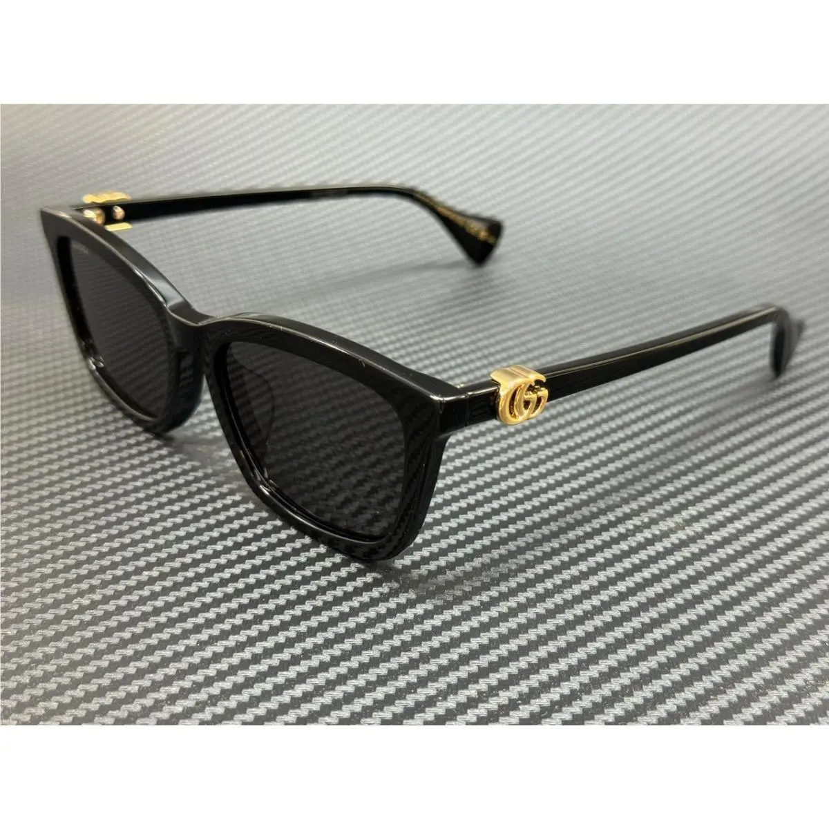 Gucci GG1596SK 001 Black Grey Women`s Large 55 mm Sunglasses