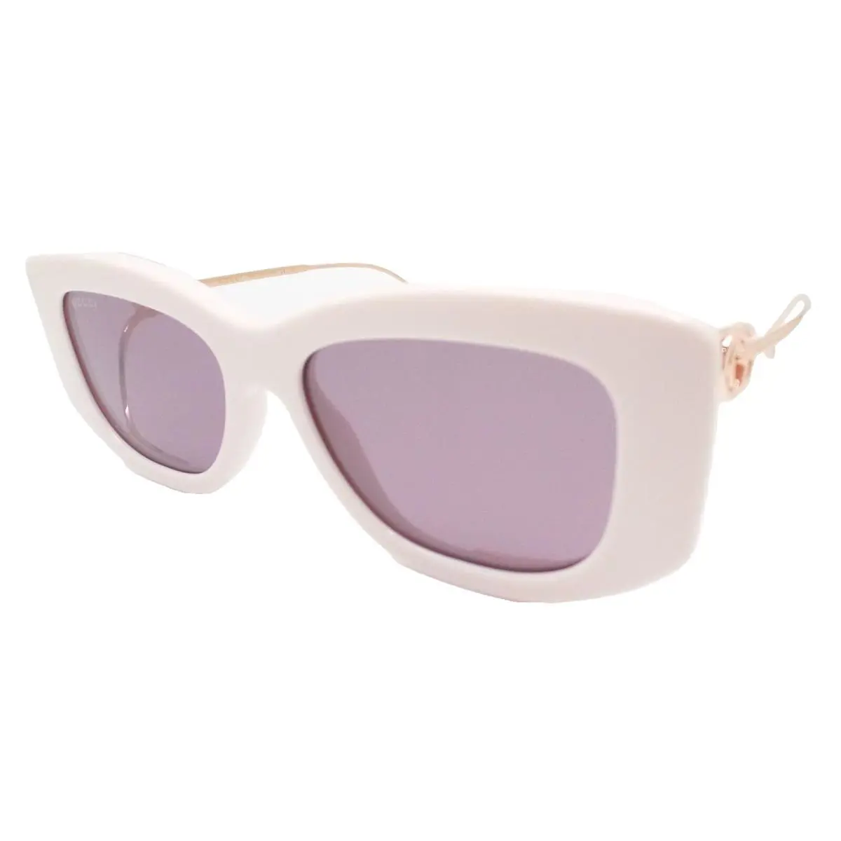 Gucci GG1566S 003 Ivory Rose Gold Violet Sunglasses