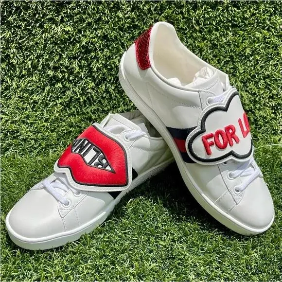 Gucci Ace Sneaker with Blind For Love Removable Patches US 7
