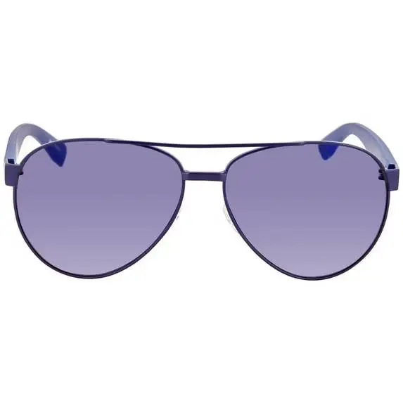 Lacoste L185S 424 Sunglasses Blue Matte Frame Purple Lenses 60mm - Frame: Blue, Lens: Blue